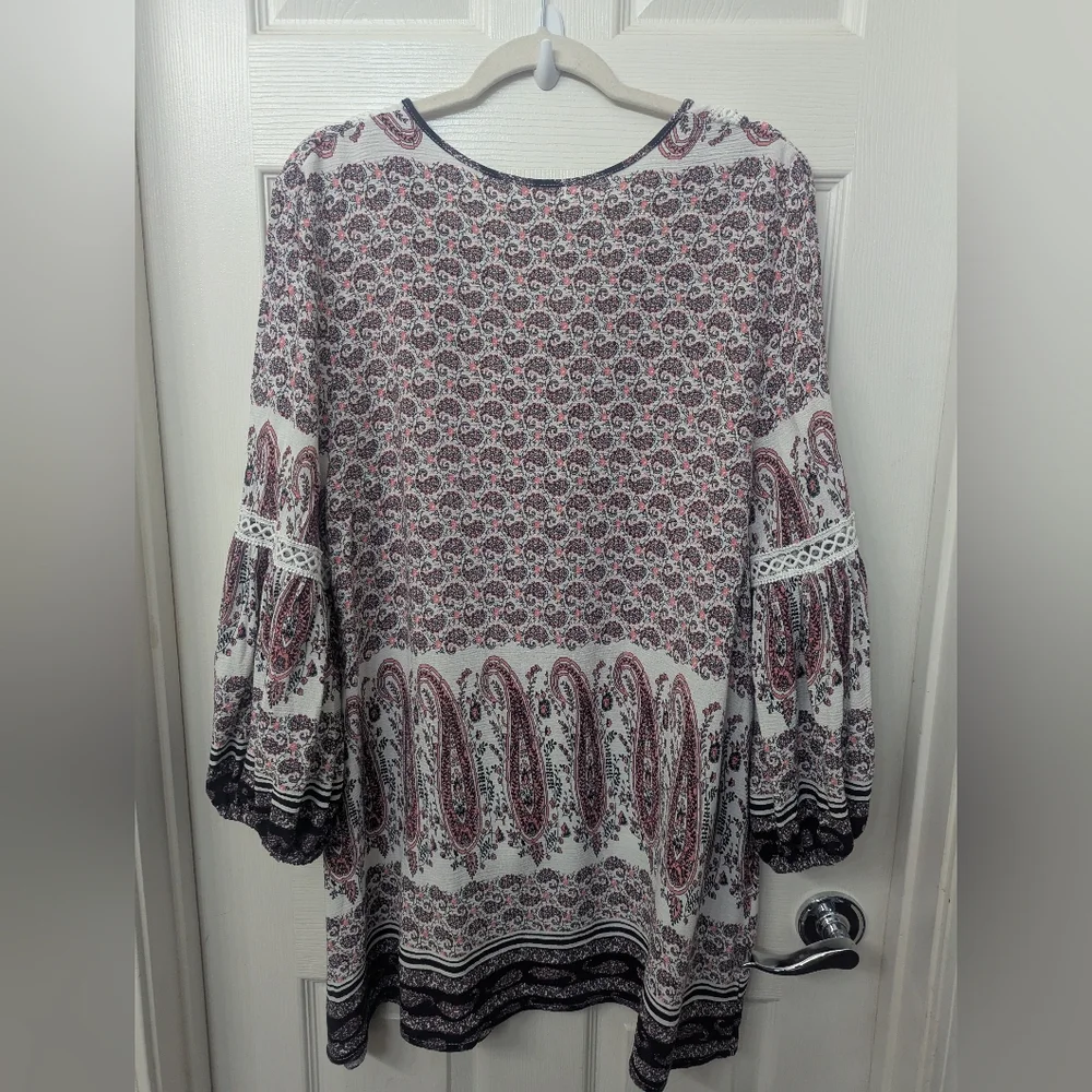 Bohemian Paisley Print 3X Top - Picture 7 of 7